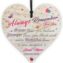Always Remember Loved More Than You Know - Handmade Wooden Perfect Hanging Heart Plaque-Sign Gift for Your Best Friendship