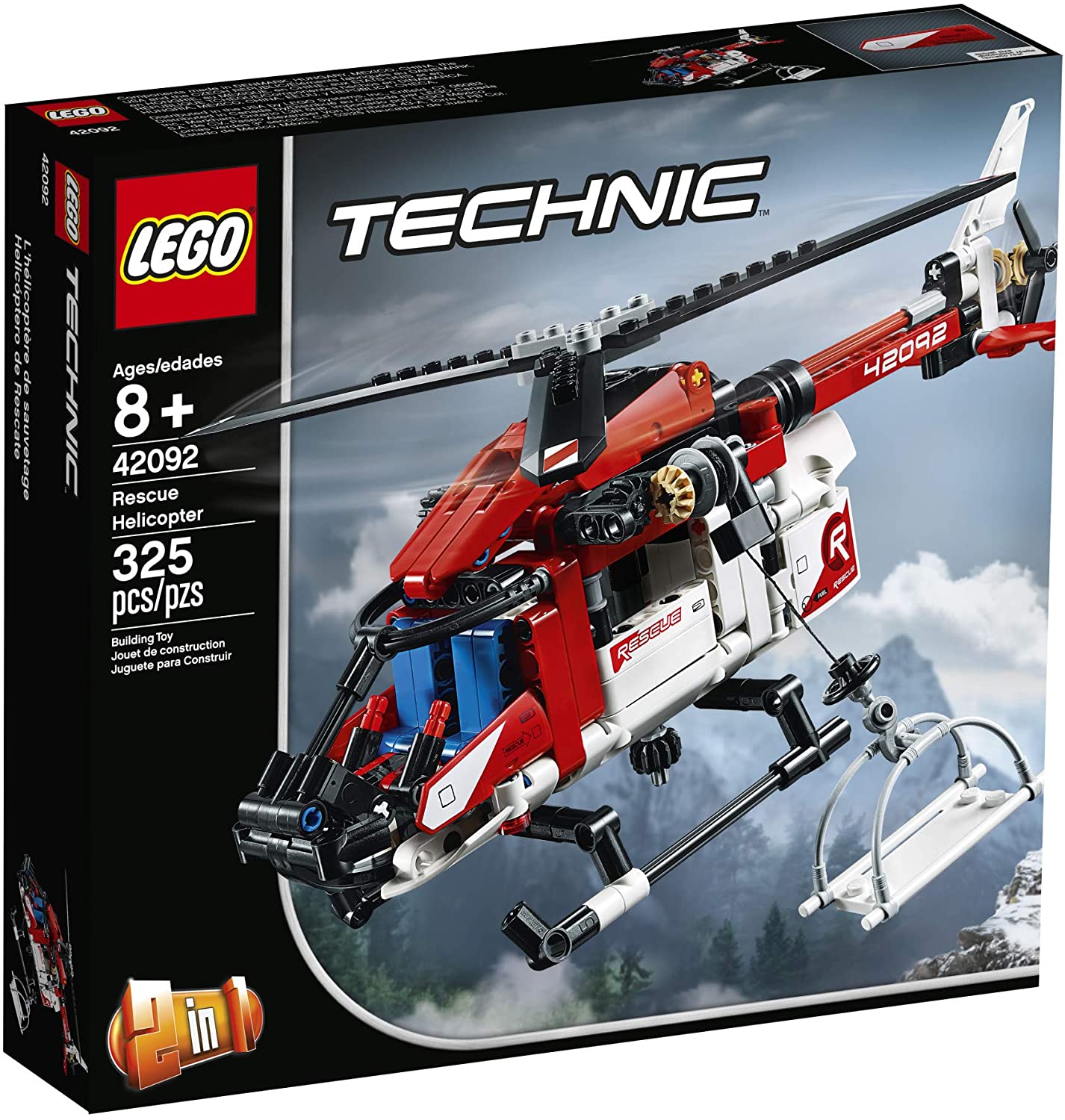 Technic LEGO Rescue Helicopter 42092 Building Kit , New 2019 (325 Piece),White - Image 4