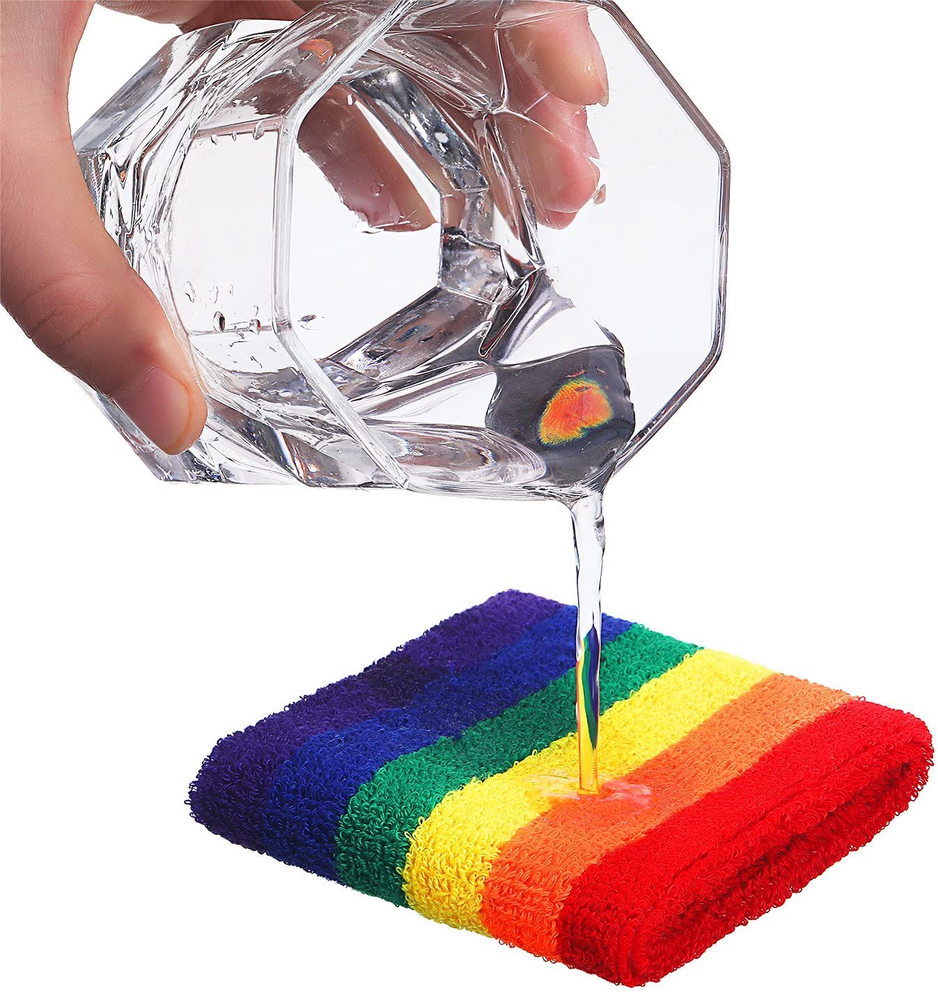 Bememo 12 Pieces Striped Sweatbands Set - Image 3