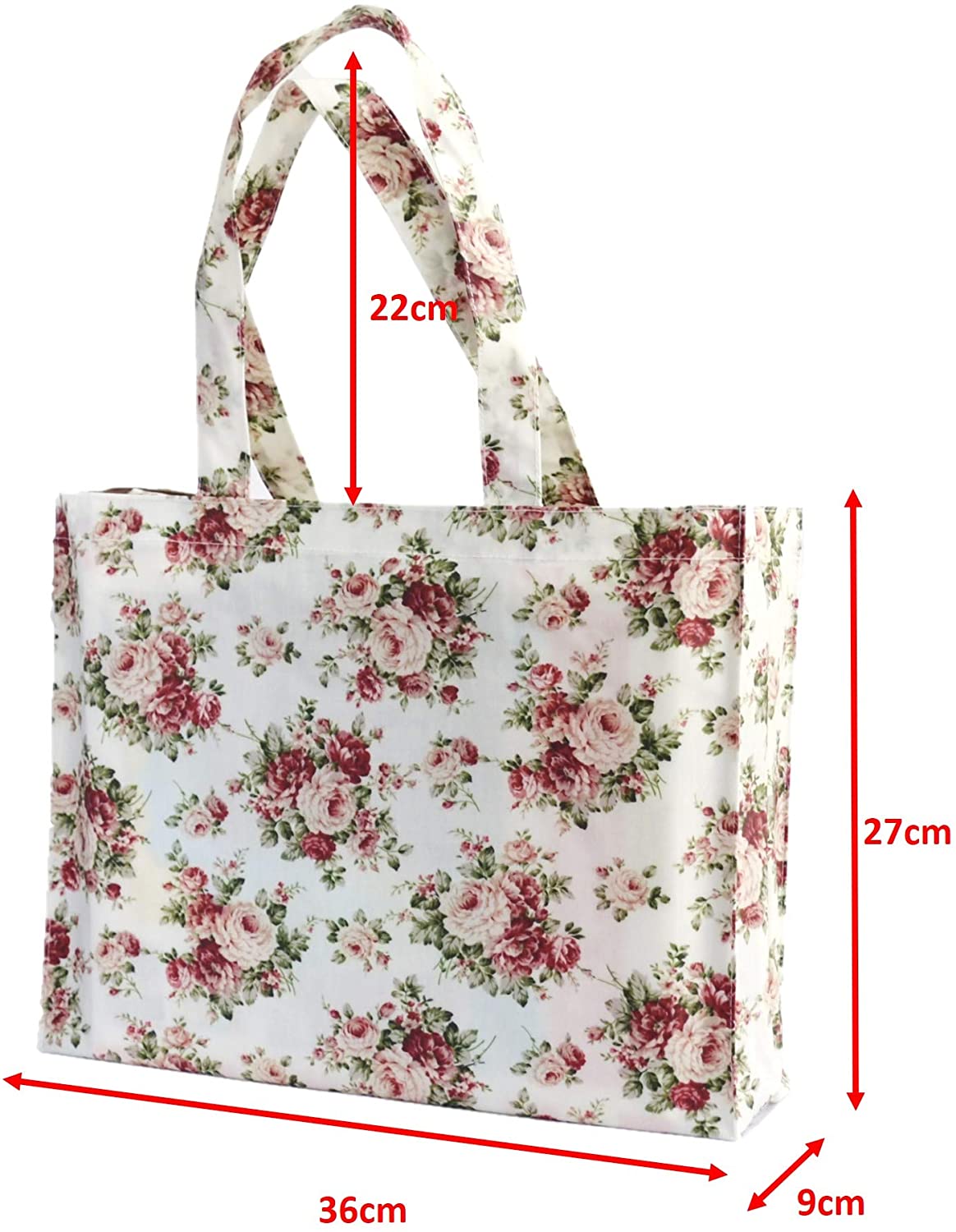 SturdyFoot Bookbag with Gusset, Music Bag, Tote Bag, Shopping Bag, Oilcloth Tote, PVC-coated Bags (Soft Oilcloth) - Image 3