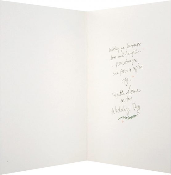 Mr & Mr Wedding Congratulations Card from Hallmark - Contemporary Design with Gem and Ribbon Attachments - Image 4