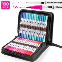 Dual Tip Brush Pens, Ohuhu 36 Colours Felt Tip Pens Colouring Pens for adults and Kids, Brush Markersfor for Colouring Books Calligraphy Drawing Sketching