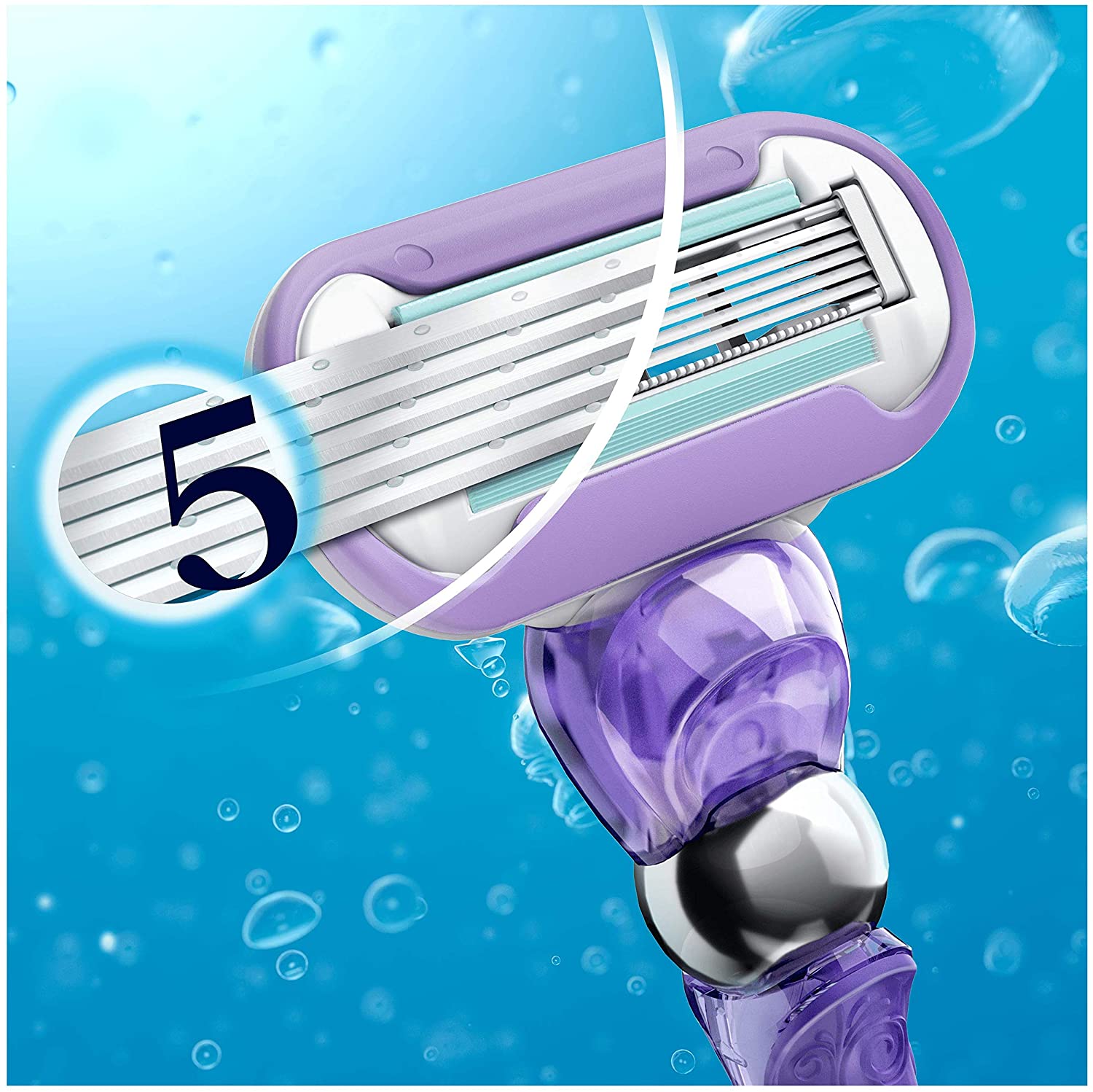 Venus Gillette Extra Smooth Swirl Razor for Women with Flexiball Technology (Packaging May Vary), Chrome - Image 3