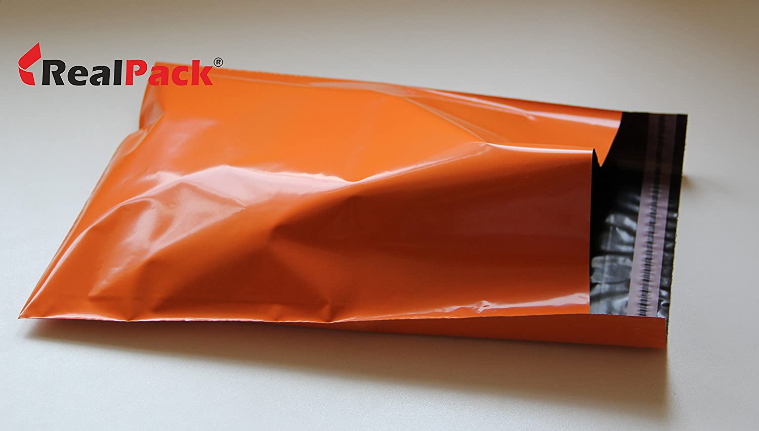 REALPACK® 100 x Orange Plastic Poly Mailing Bags Envelopes Size 10" x 14" 250mm x 350mm