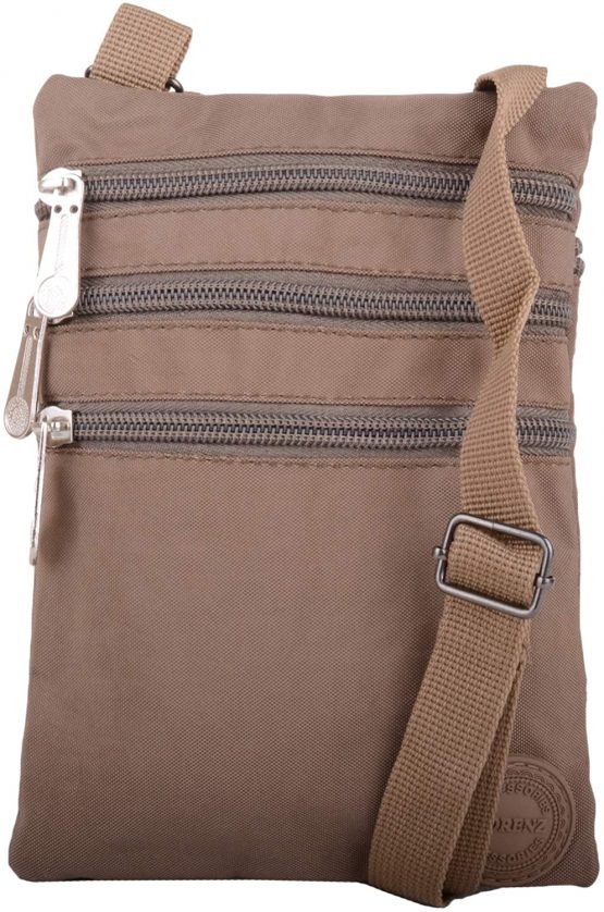 Ladies/Womens Crinkled Nylon Small Cross Body/Shoulder Bag/Pouch/Money Holder