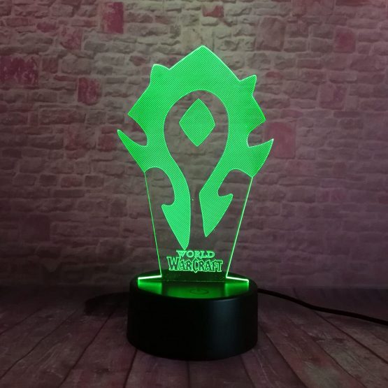 LED Lamp - World of Warcraft Horde Colour Changing USB Night Light - Image 3