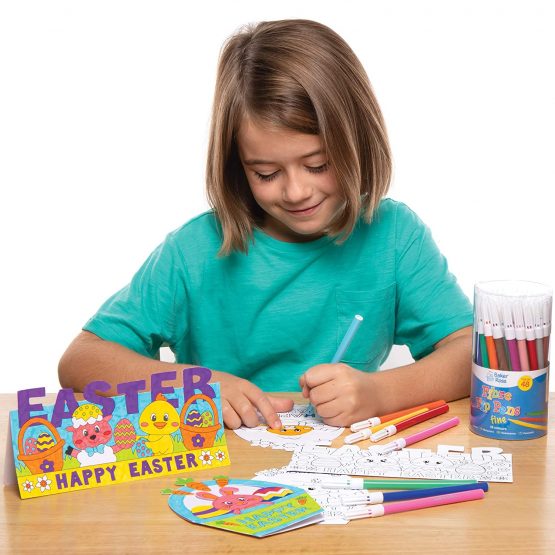 Baker Ross AT533 Easter Colour In Pop Up Cards - Pack of 10, Creative Art And Craft Supplies For Kids To Make And Decorate 10 - Image 2
