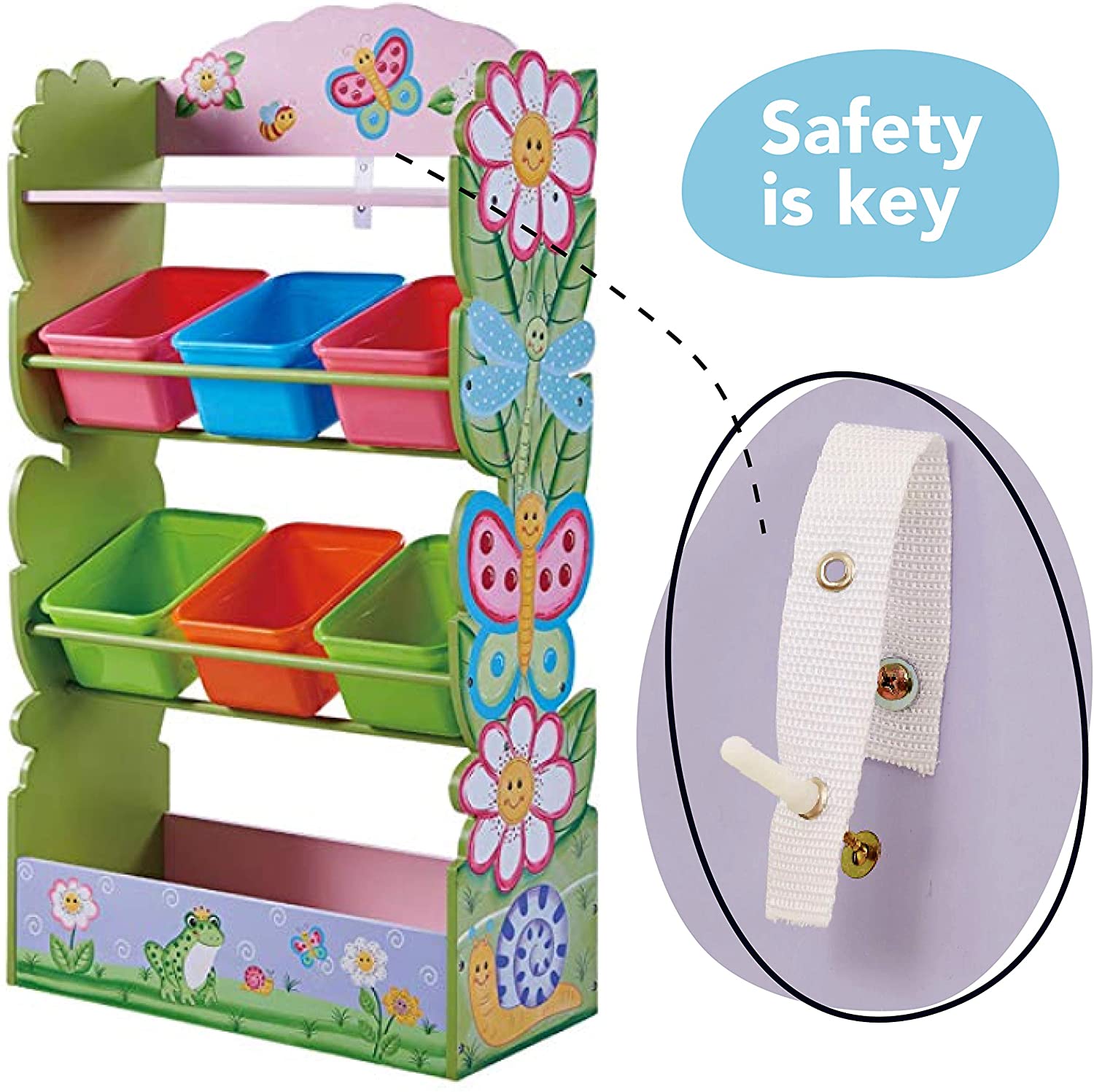 Fantasy Fields Children Magic Garden Wooden Toy Storage Tidy Organiser TD-12710A, Pink - Image 2