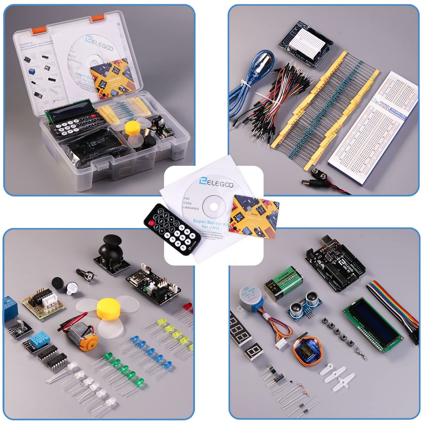 ELEGOO UNO R3 Project Super Starter Kit Compatible with Arduino IDE with Tutorial for Beginner, UNO Super Starter Kit - Image 2