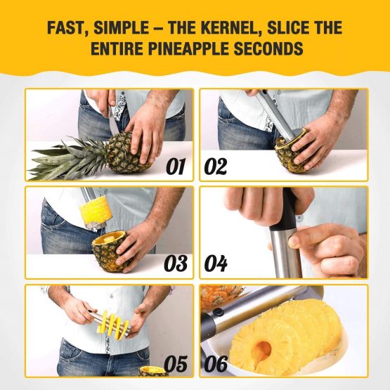 Tech Traders New Stainless Steel Fruit Pineapple Slicer - Image 4