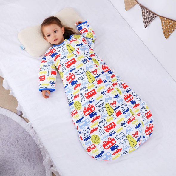 Baby Sleeping Bag Long Sleeves Winter 3.5Tog 100 Organic Cotton