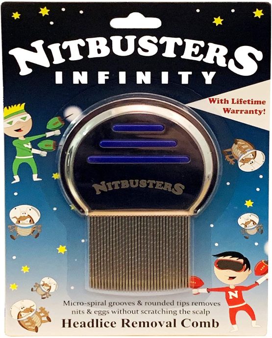Nitbusters Infinity Stainless Steel Metal Headlice Nit Removal Comb with Spiral Grooves - Image 2