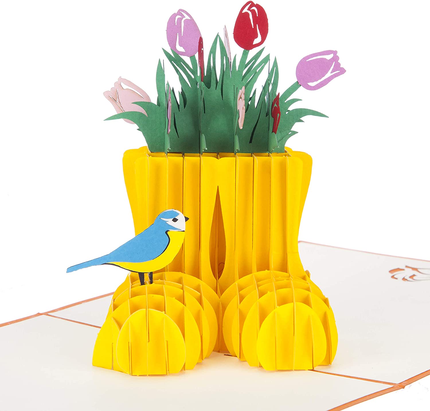 Cardology - Spring Wellies Pop-Up Card, 15cm x 20cm