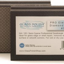 GLASS POLISH 15104| Diamond Hand Pad, Hand-Held Sanding Block for Grinding, polishing, Sharp Edges | Grit 120