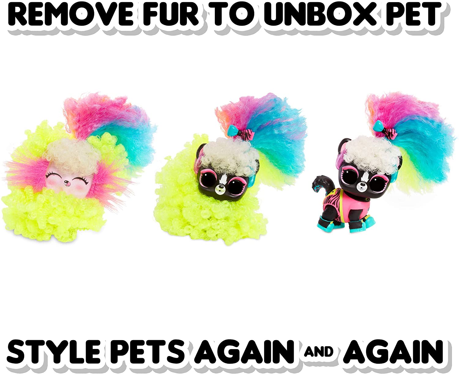 LOL Surprise Collectable Lights Pets - With 9 Surprises, Accessories and REAL Hair - Includes Black Light Surprises - Image 4