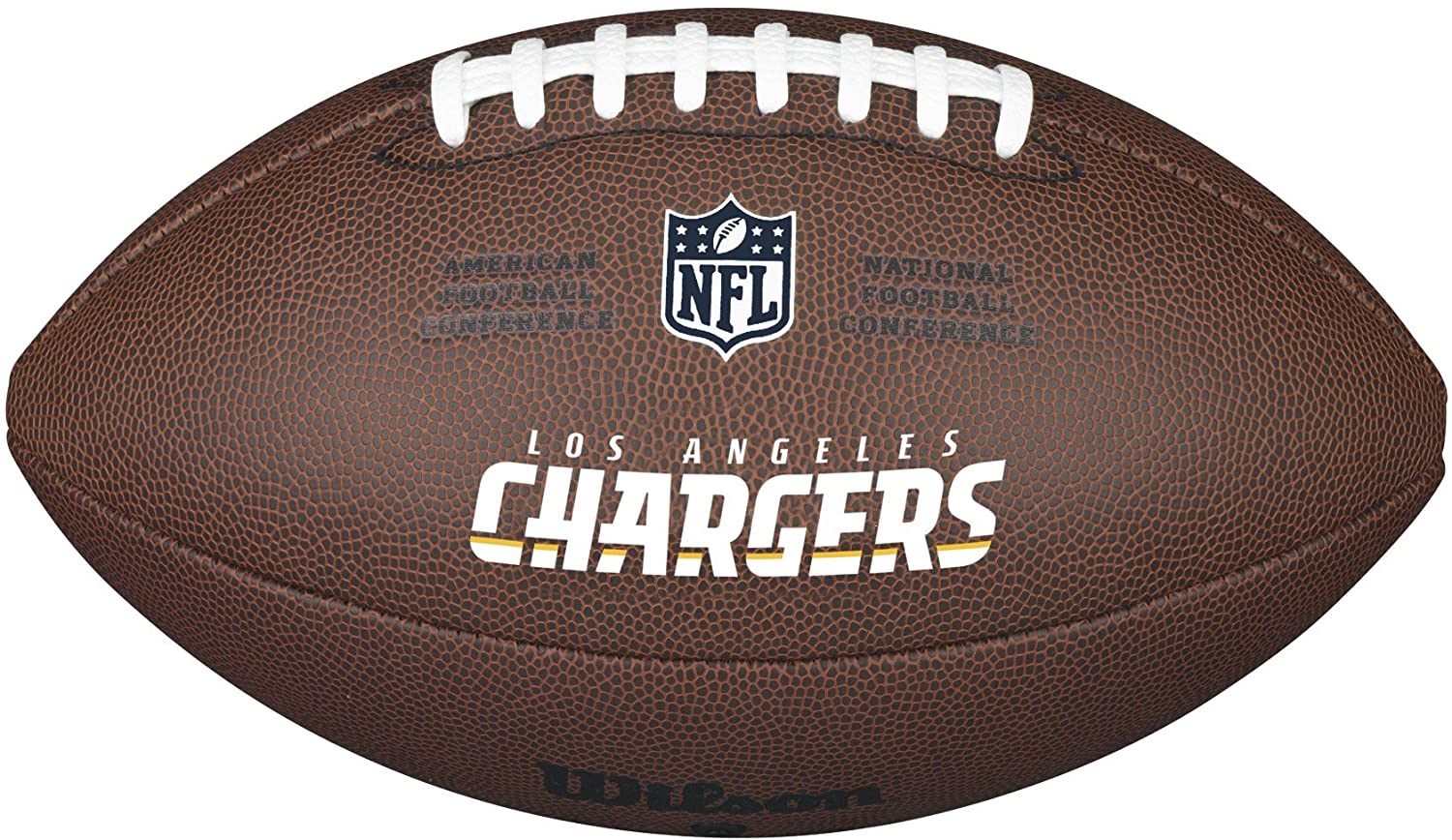 Wilson American Football NFL TEAM LOGO, Official Size, Blended Leather, Brown - Image 2