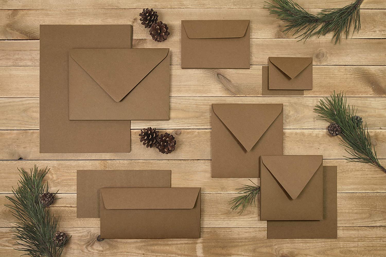 Clairefontaine 629005C Box of 200 Self-Adhesive Envelopes Format DL (11x22cm) 120g/m² Kraft Invitation Events Correspondence Pollen Range Smooth Premium Paper - Image 4