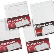 Rexel Twinlock Crown 3C Refill Sheets Double Ledger (Pack of 100 Sheets), White