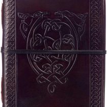 Celtic Serpent Leather Journal | 13.5cm x 18.5cm | Handmade, Fair Trade & Eco Friendly Leather Bound Notebook Alternative for Men and Women
