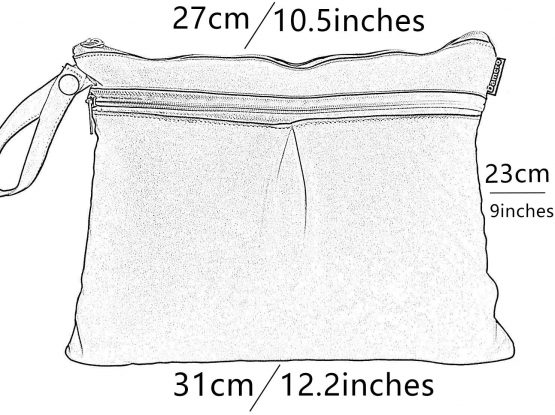 Damero Baby Wet Dry Cloth Diaper Bag, Reusable Wet Dry Nappy Bag, Travel Diaper Organiser Bag for Baby's Nappies, Dirty Clothes and More (Small, Cat) - Image 4