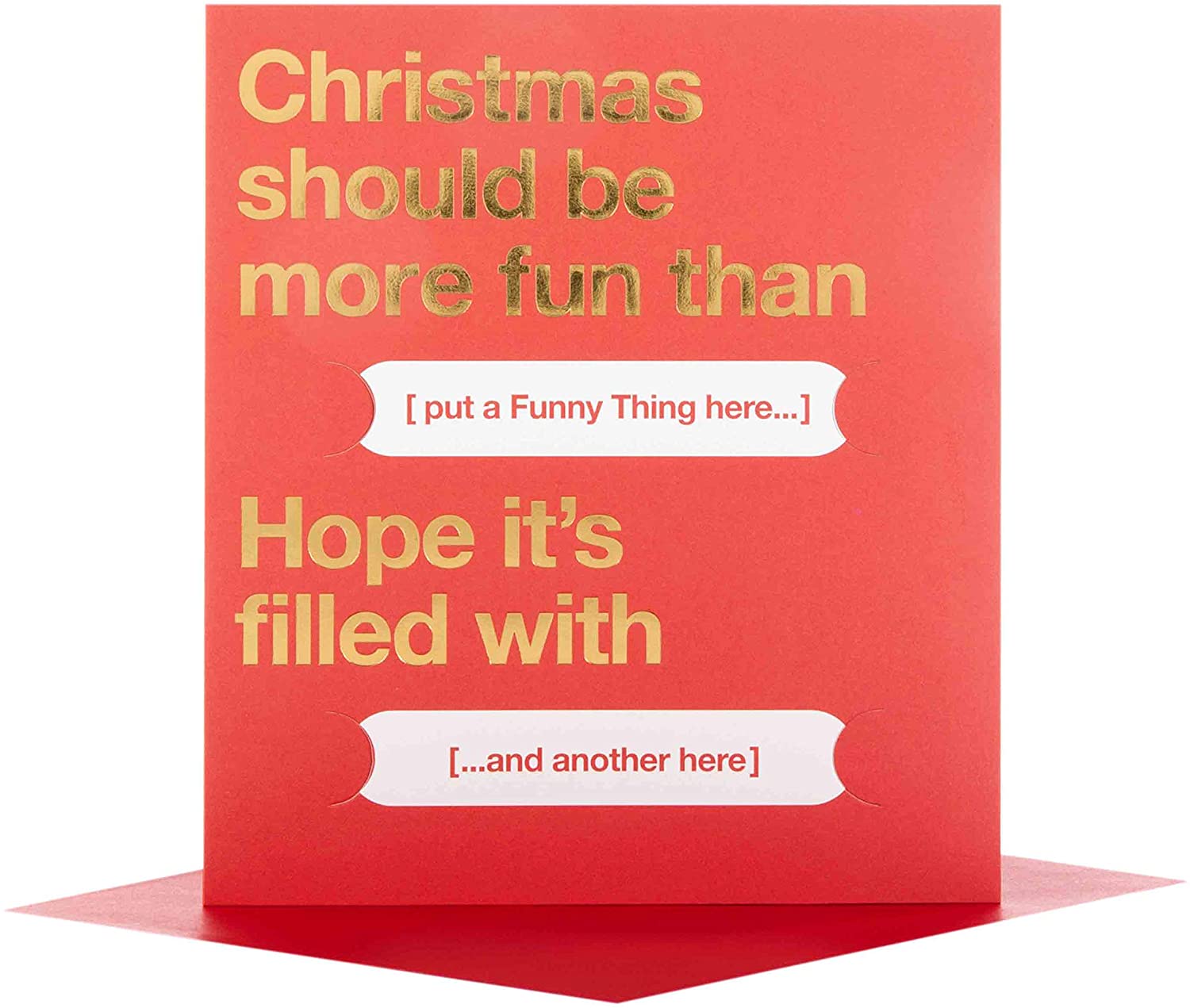 Hallmark 25485871 Medium Happy Christmas Card 'Personalise Me', Red
