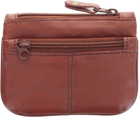 Visconti Leather Zip Top Coin Purse/Keycase CP3 Brown - Image 4