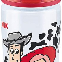 NUK Disney First Choice+ Baby Bottle | 6-18 Months | Silicone Teat | Anti-Colic Vent | BPA-Free | 300 ml | Woody & Jessie (Toy Story)