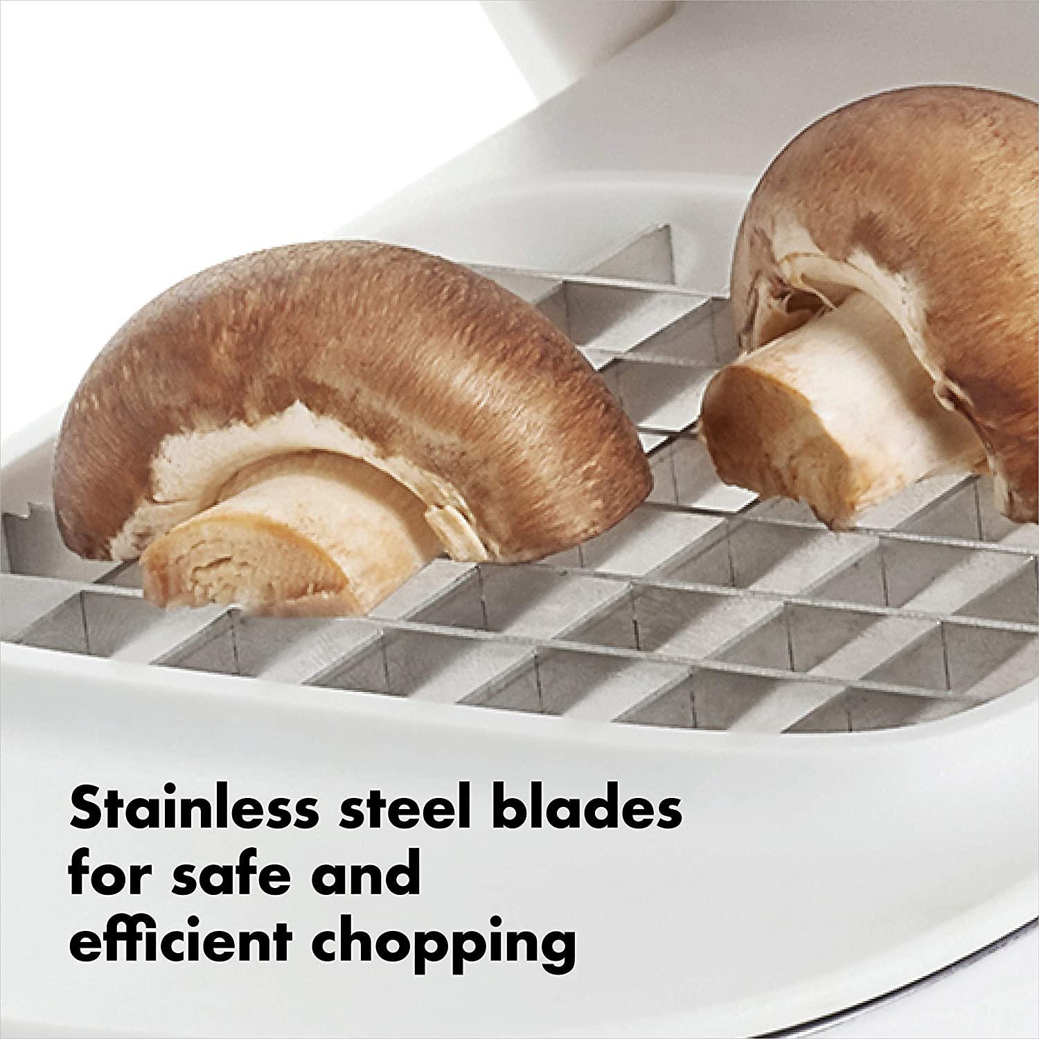 OXO 11122600 Good Grips Vegetable Chopper With Easy-Pour Opening, White, 10.7 x 26.2 x 16.5 cm - Image 4