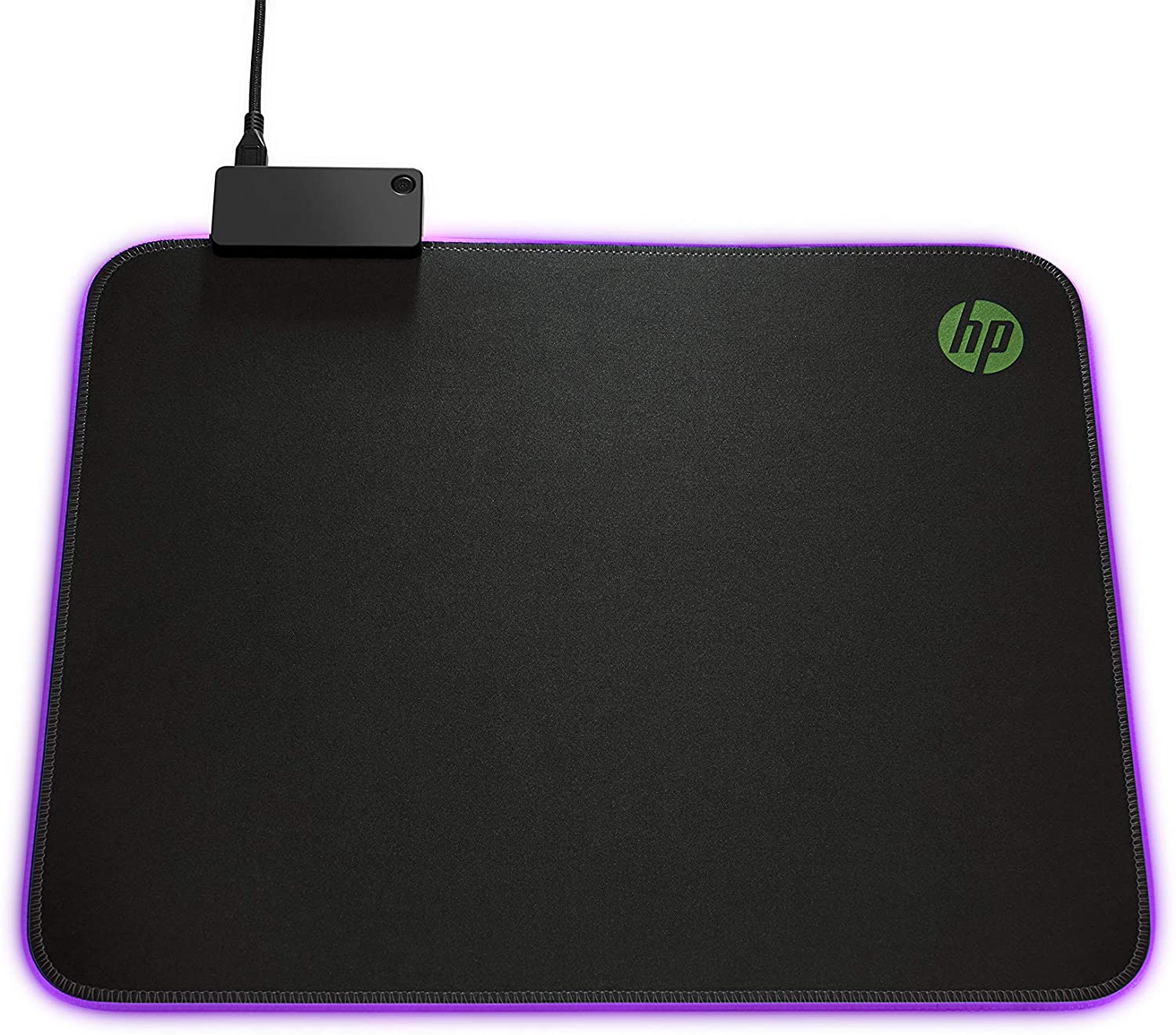 HP Pavilion Gaming Mouse Pad 400, USB Pass Through, RGB LED, Anti-Fray & Non Slip, Black, 350L x 280W mm - Image 3