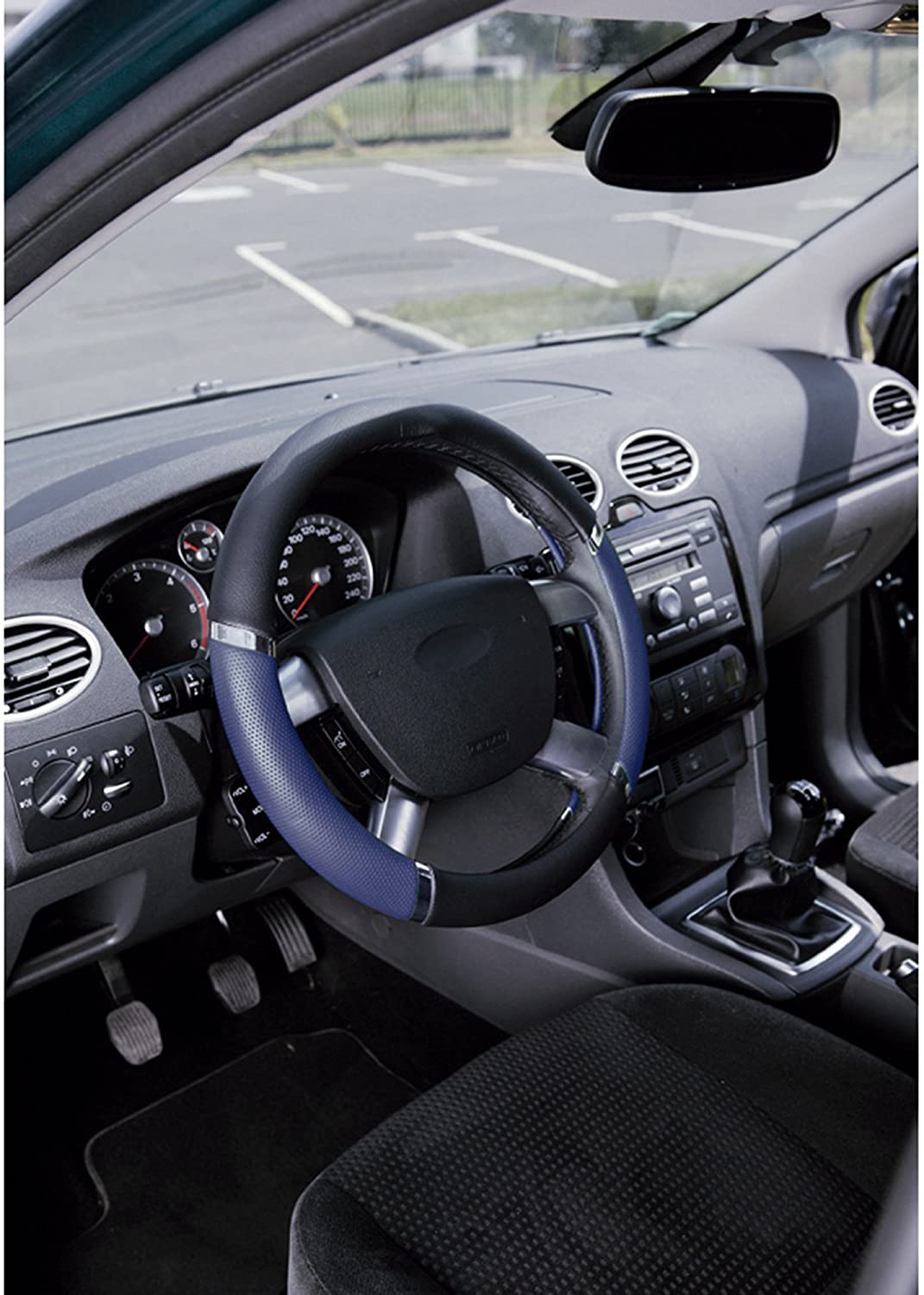 SUMEX 2505056 Speed PVC Steering Wheel Cover - Blue/Black - Image 3