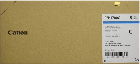 CANON PFI-1700 Ink Cyan Standard Capacity 700 ml Pack of 1 iPF Pro2000/4000/4000S/6000S