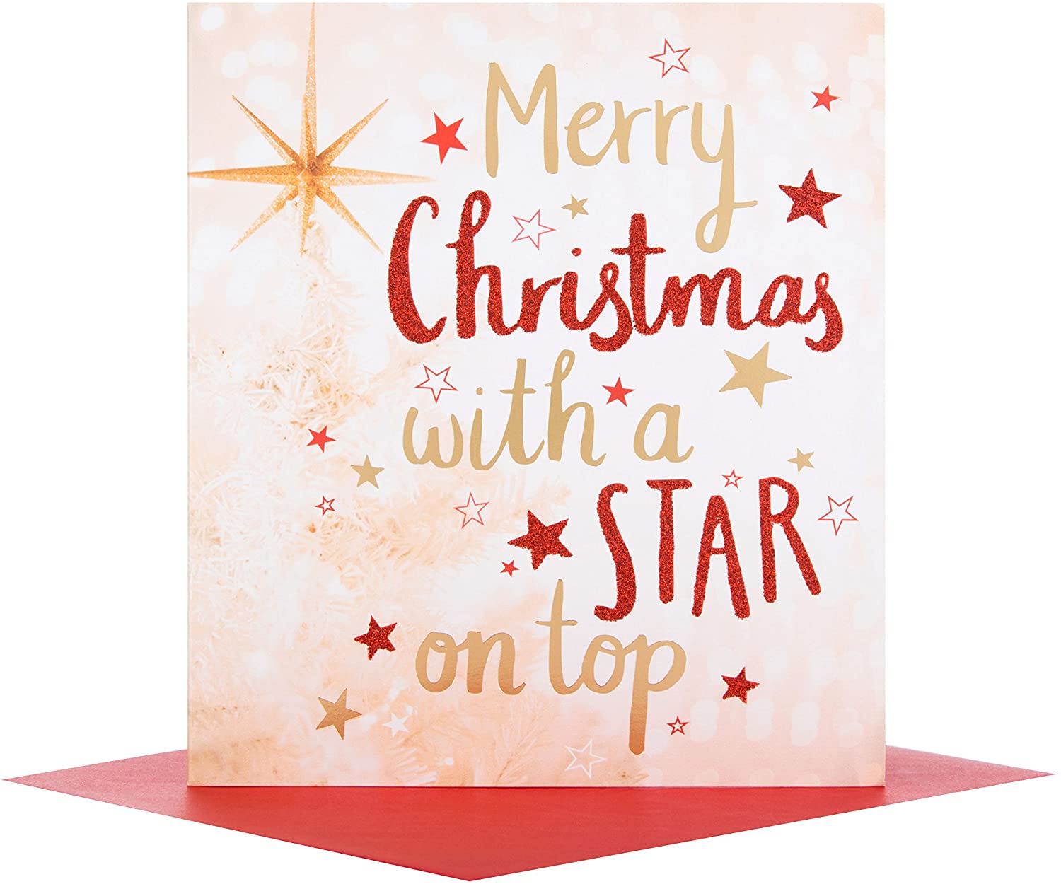 Hallmark Medium "Star On Top" Christmas Card - Image 3