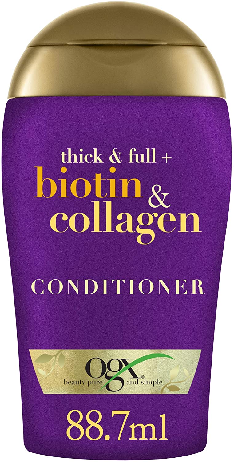 OGX Thick & Full with Biotin & Collagen Conditioner, with Vitamin B7 Biotin, Collagen and Hydrolyzed Wheat Protein