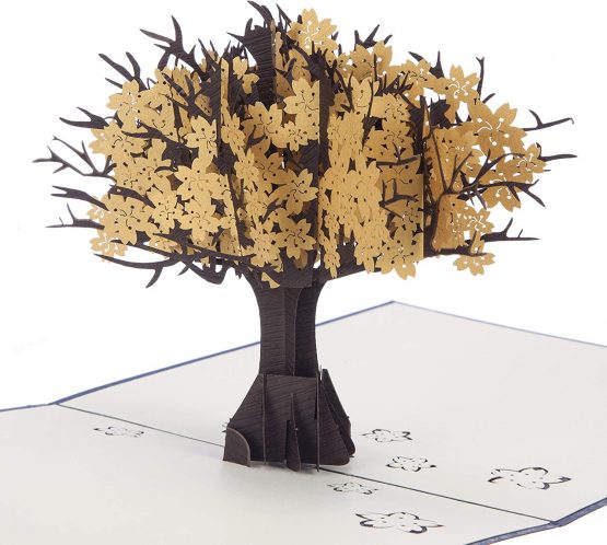 Golden Wedding Anniversary 3D Card - Golden Wedding Anniversary Gifts, 50th Wedding Anniversary Pop Up Card, Golden Wedding Cards, Handmade Cards by Cardology