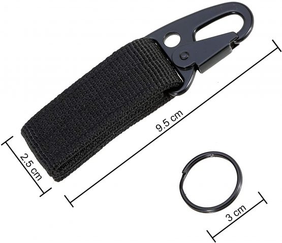 TANCUDER 5 Pack Tactical Gear Carabiner Clip Hanging Belt Carabiner Hook Nylon Webbing Buckle Strap Clip Molle Backpack Tape Keychains Hanging Buckle Belt Key Ring Holder for Outdoor Camping Hiking - Image 2