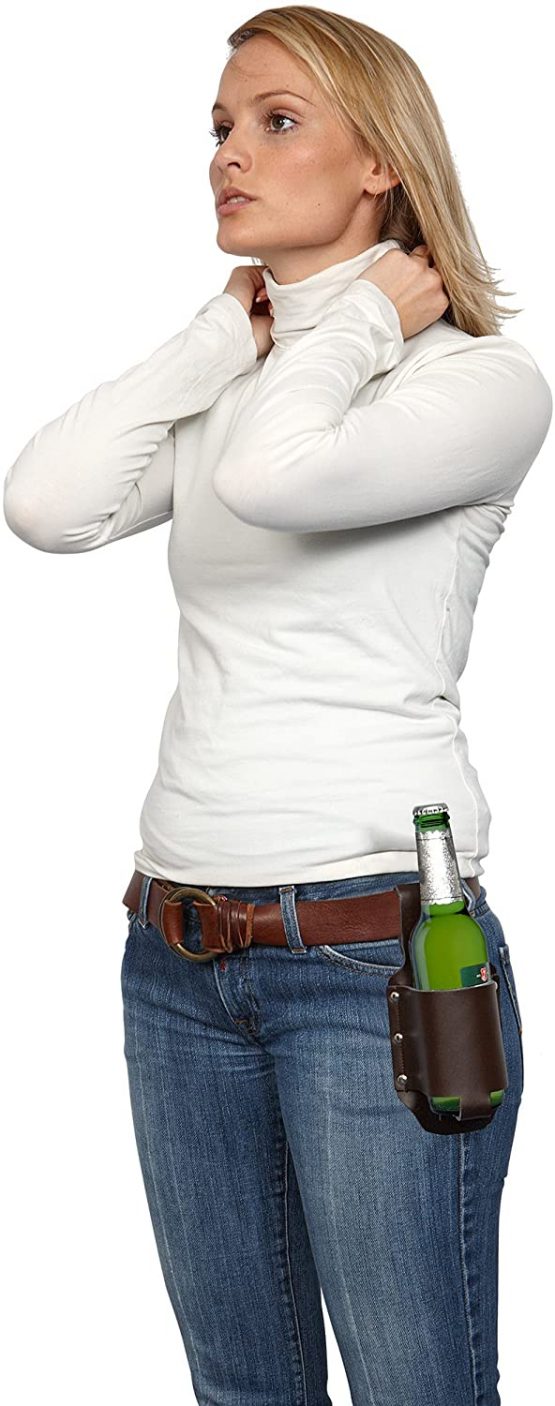 GreatGadgets 1880 Beer Holster Classic, Metal, Espresso Brown - Image 3
