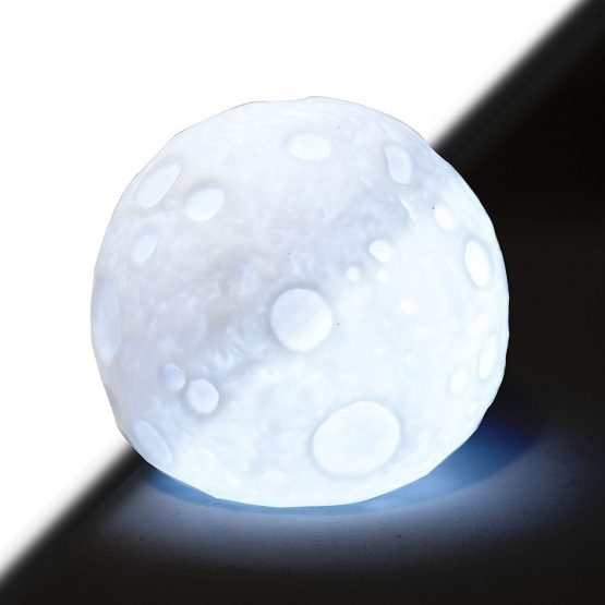 Portable Soft Bright Night Light - White Colour Moon Bedside Lamp - Led Bedroom Living Room Decoration - Desk Accessories Office & Home Decor - Camping & Festival Space Lovers Gifts - Image 4