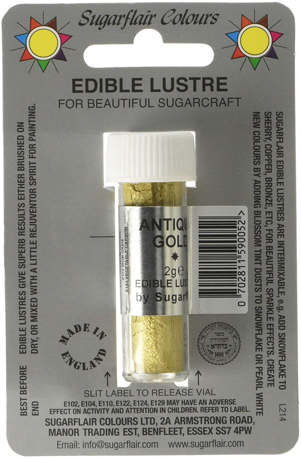 Sugarflair Antique Gold Edible Lustre Dust