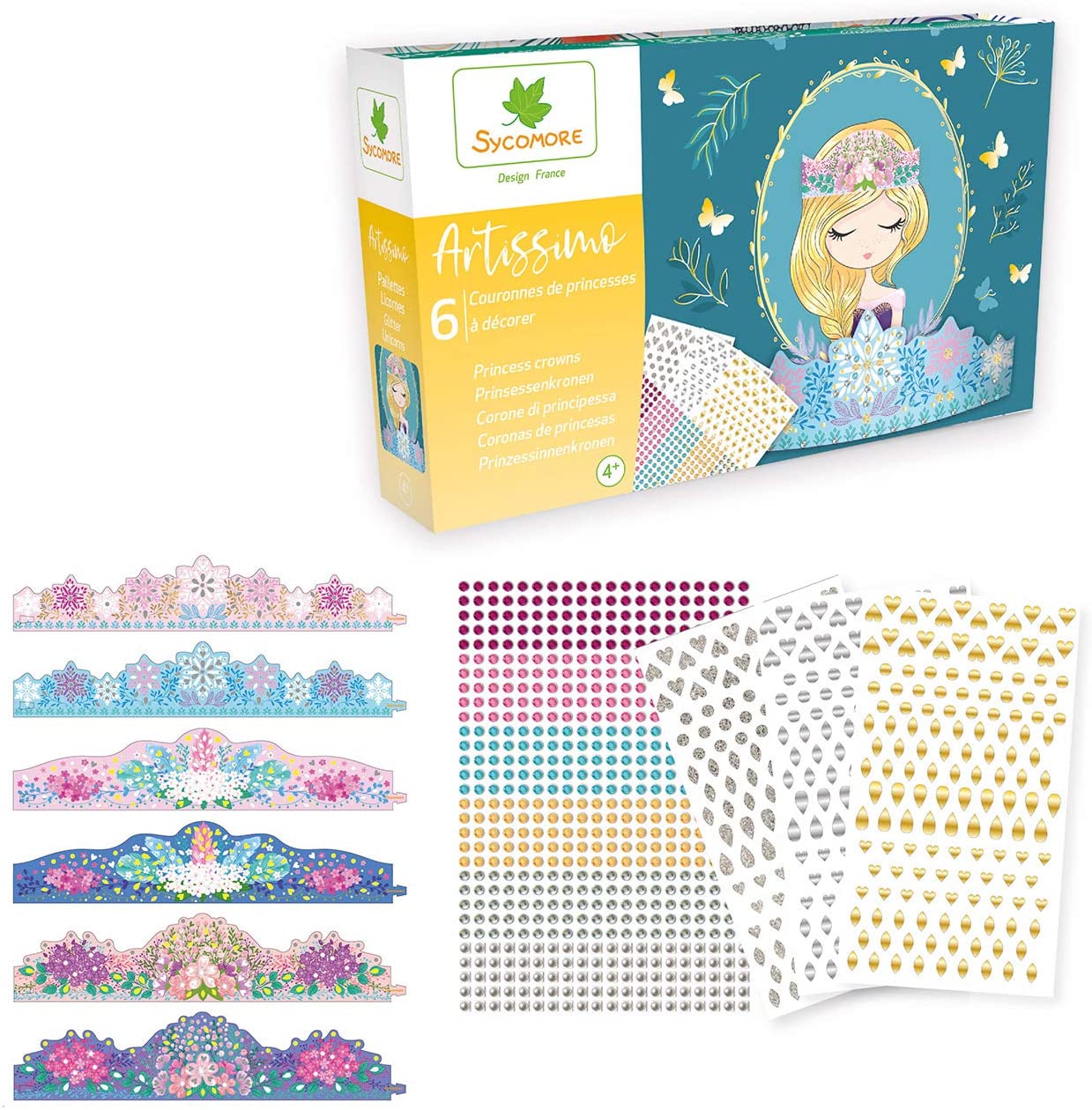 SYCOMORE-CREA009 Artissimo-6 Princess Wreaths for Decorating Children from 4 Years Sycomore-CREA009, CREA009 - Image 3