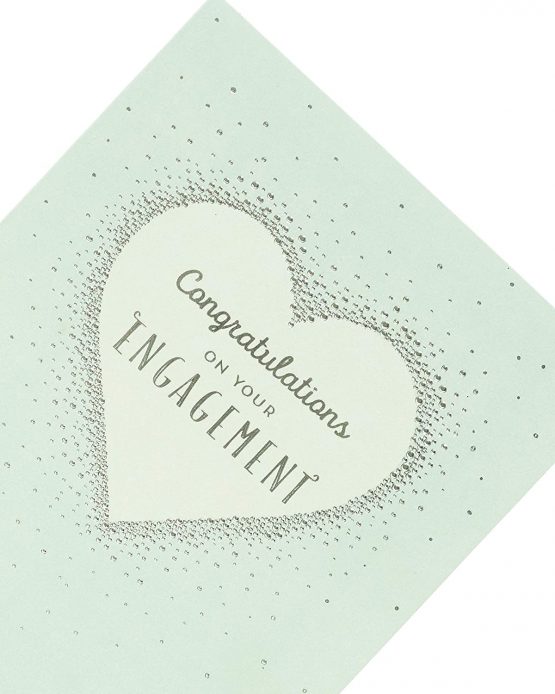 UK Greetings Engagement Card - Congratulations Engagement Card - Silver Foil Heart Design, Ukg - Image 4