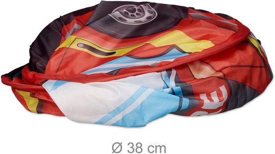 Relaxdays Fire Brigade Play Tent, Pop Up Fire Truck Playhouse, For Indoor & Outdoor Use, 70x110x70 cm, Age 3 and Up, Red - Image 3