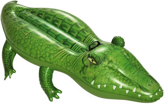 Bestway 41010 Inflatable Crocodile Pool Float Ride-On, Green 168 x 89 cm