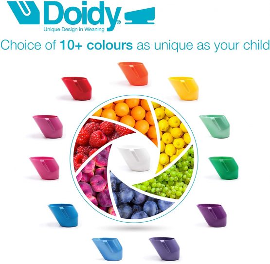 Doidy Cup - Training Sippy Cups for Toddlers & Babies - Unique Slanted Design Two Handles Baby Beaker - Great Weaning Cup for Milk, Water & Juice - Use from 3-6 Months to Toddler (Cerise) - Image 4