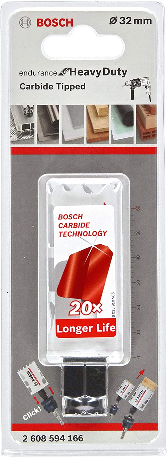 Bosch Professional Tungsten Carbide Hole Saw Endurance for Heavy Duty (diameter 32 mm, Drill accessories)