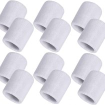 Bememo 12 Pack Sweatbands Sports Wristband Cotton Sweat Band for Men and Women, Good for Tennis, Basketball, Running, Gym, Working Out
