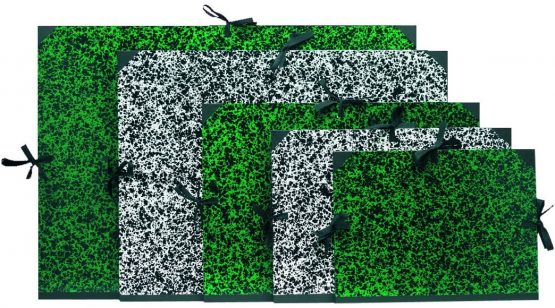 Exacompta Portfolio with Ribbon, 500 x 650 mm, - Marbled Green - Image 3