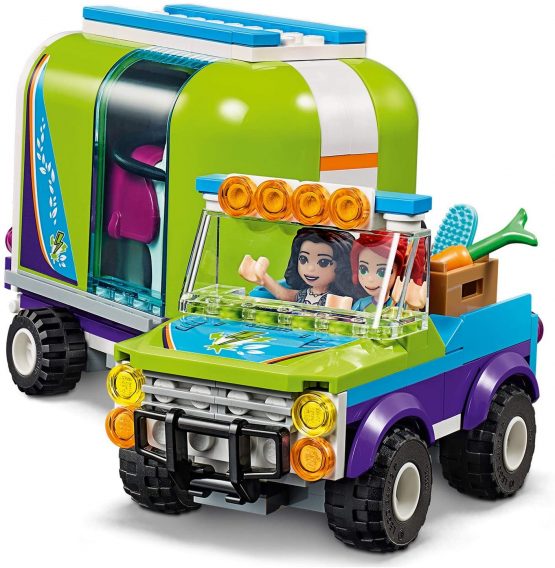 LEGO 41371 Friends Mia’s Horse Trailer Toy, Stable Extension Set, 4x4 Buggy, Mia and Emma Mini Dolls - Image 4