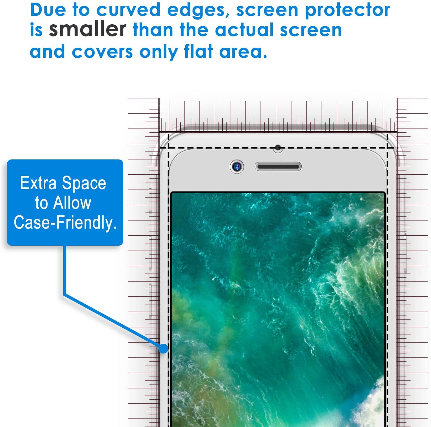 JETech 3-Pack Screen Protector for iPhone SE 3/2 (2022/2020 Edition), iPhone 8/7/6s/6, Tempered Glass Film, 4.7-Inch - Image 2