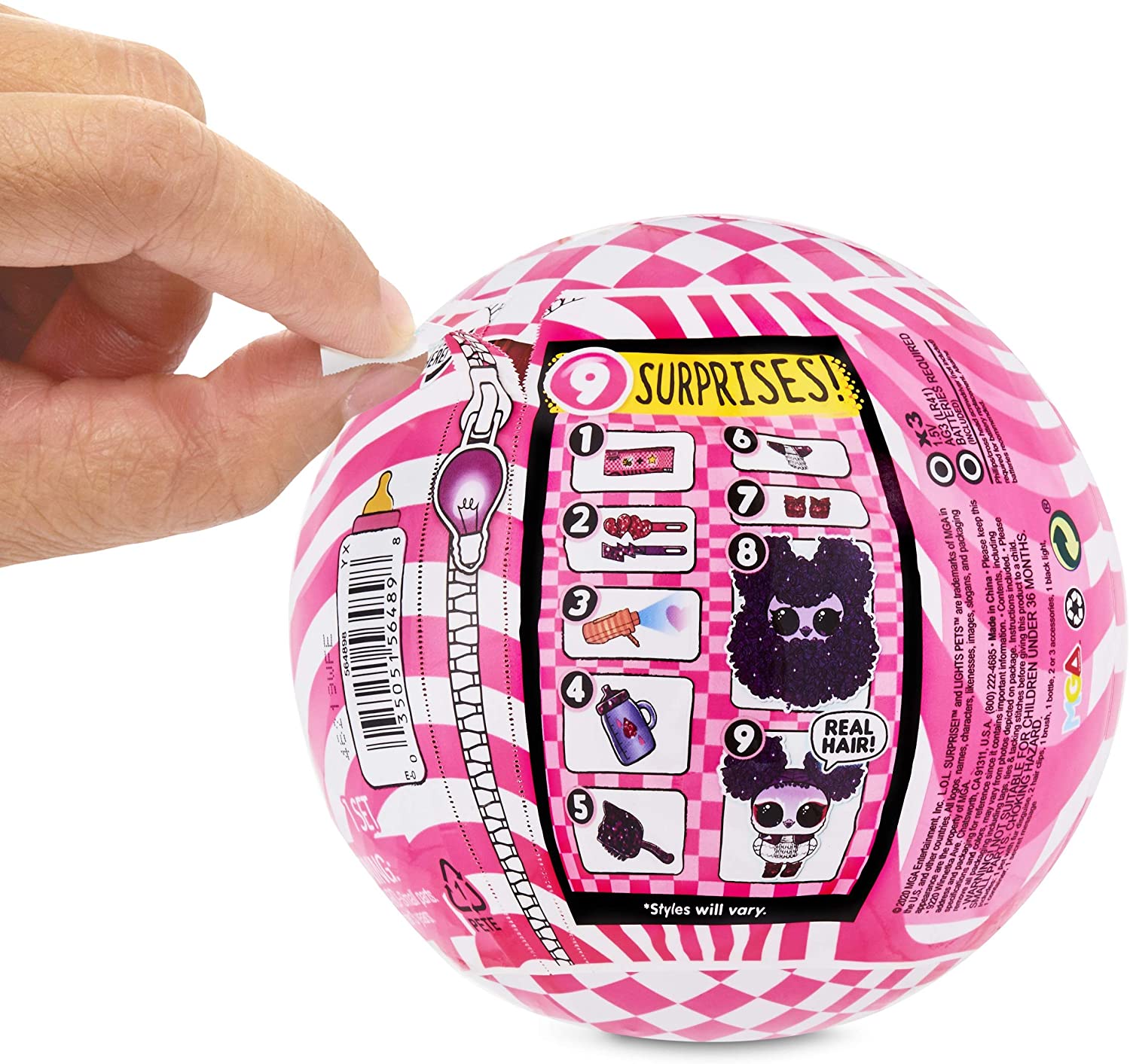 LOL Surprise Collectable Lights Pets - With 9 Surprises, Accessories and REAL Hair - Includes Black Light Surprises - Image 2