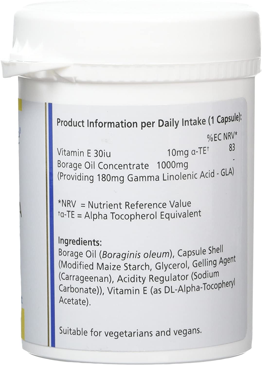 BioCare Mega GLA Omega-6 - High Strength Borage Oil with Vitamin E for Antioxidant Support - 90 Capsules, 90 count (Pack of 1) - Image 3